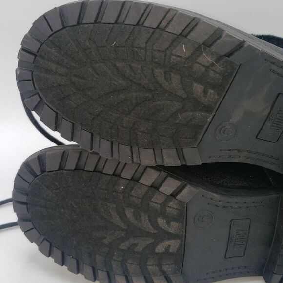 Juicy Couture Castro Valley Black Glitter Combat Boots - Picture 11 of 12